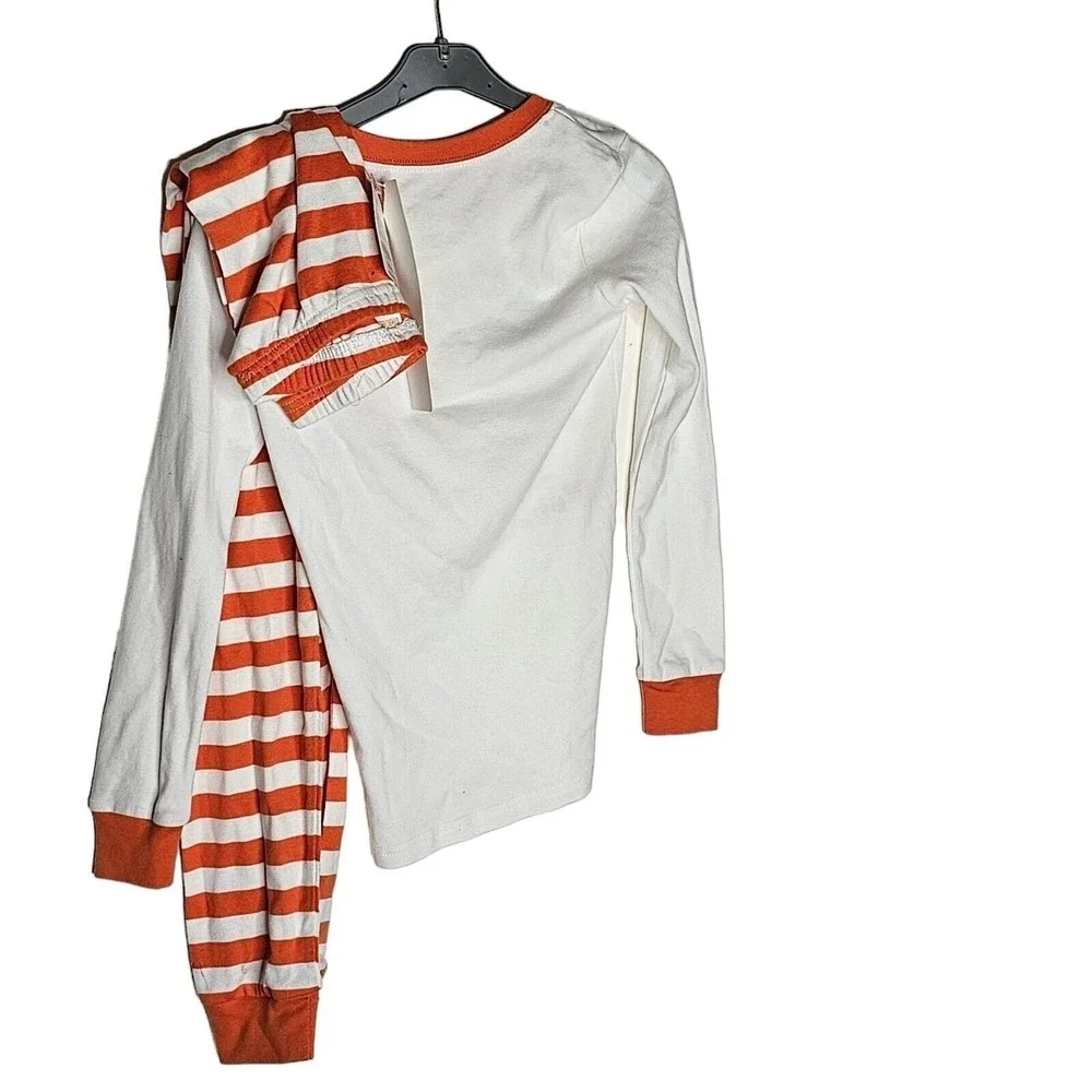 Gymboree‎ White & Orange Gobble Turkey Pajama Set size 10 NWT Thanksgiving